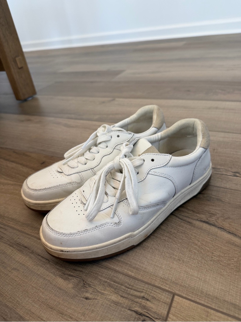 Madewell White Leather Low-Top Sneakers - Picture 1 of 6